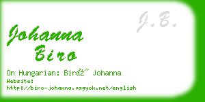 johanna biro business card